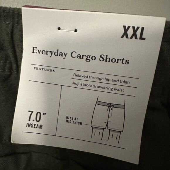 NWT Goodfellow & Co Everyday Linen Blend Cargo Shorts Olive Green Size XXL - Picture 5 of 8
